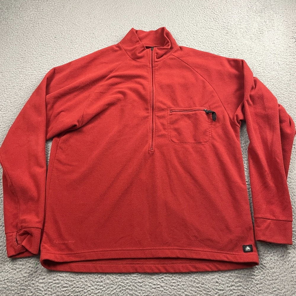 Vintage Y2K Nike ACG Thermal Pullover Therma Fit Layer 2 Red Fleece 1/2 Zip XL